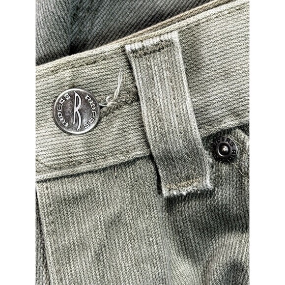 Vintage Lee High Rise Women Pants Size 8 P Green USA Made Cotton 28x29 Twill Fab - Picture 9 of 16